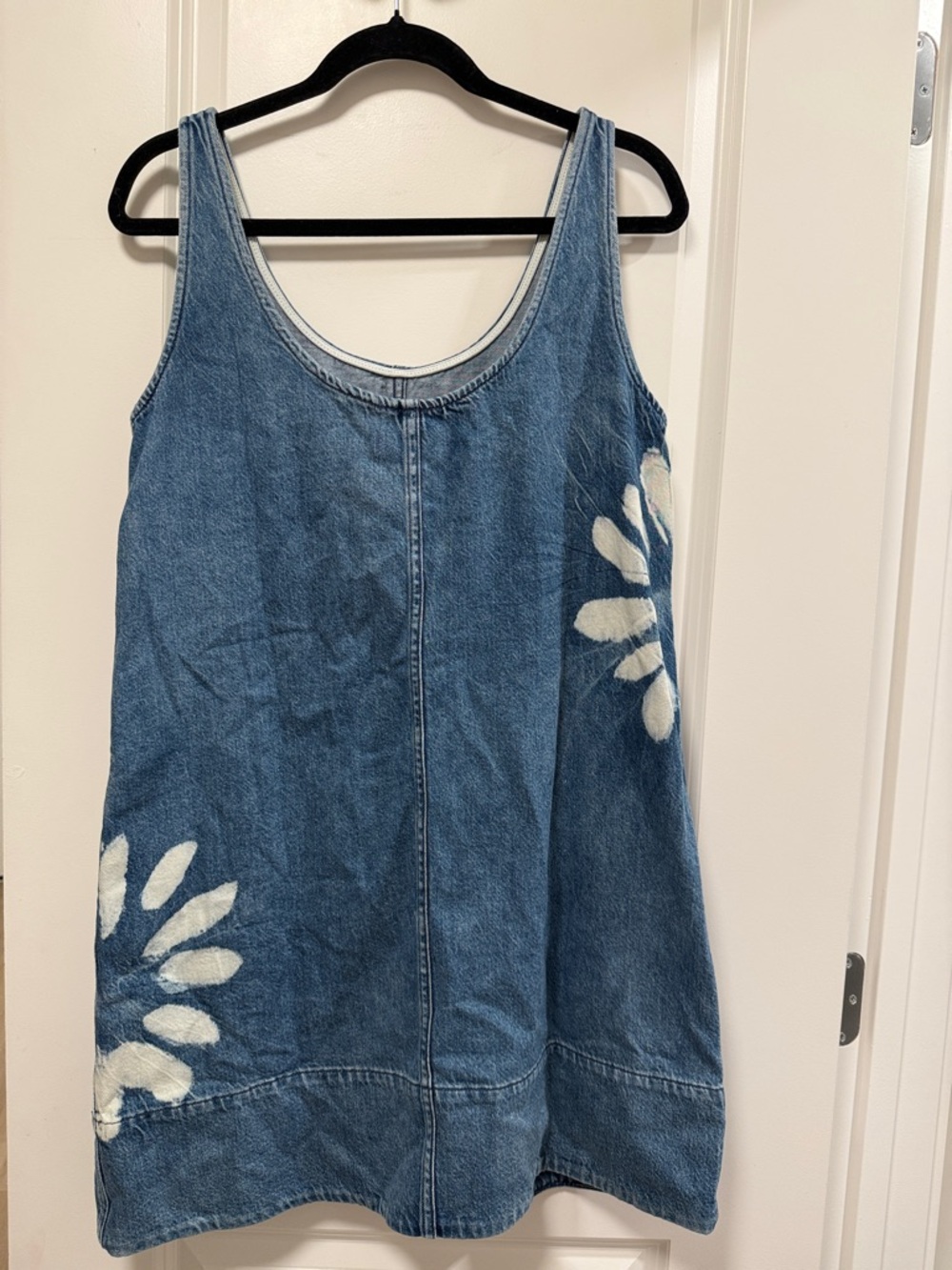 Madewell Denim Scoop Mini Dress Shibori Wash Airy - Picture 12 of 13